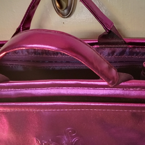 Younique Metallic Purple Cosmetic Bag/ Satchel - Picture 9 of 11